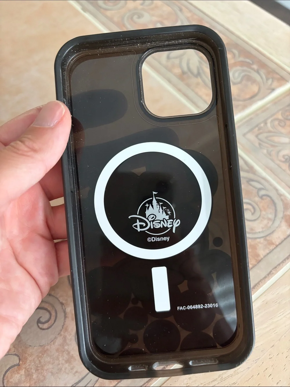 Disney Otterbox iPhone15 Black Minnie Mouse Hard Phone Case with Red Accents